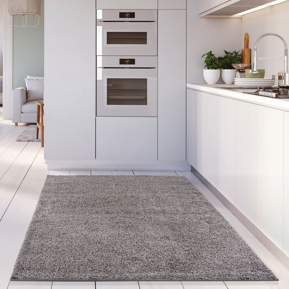 Myshaggy Solid Grey Rug