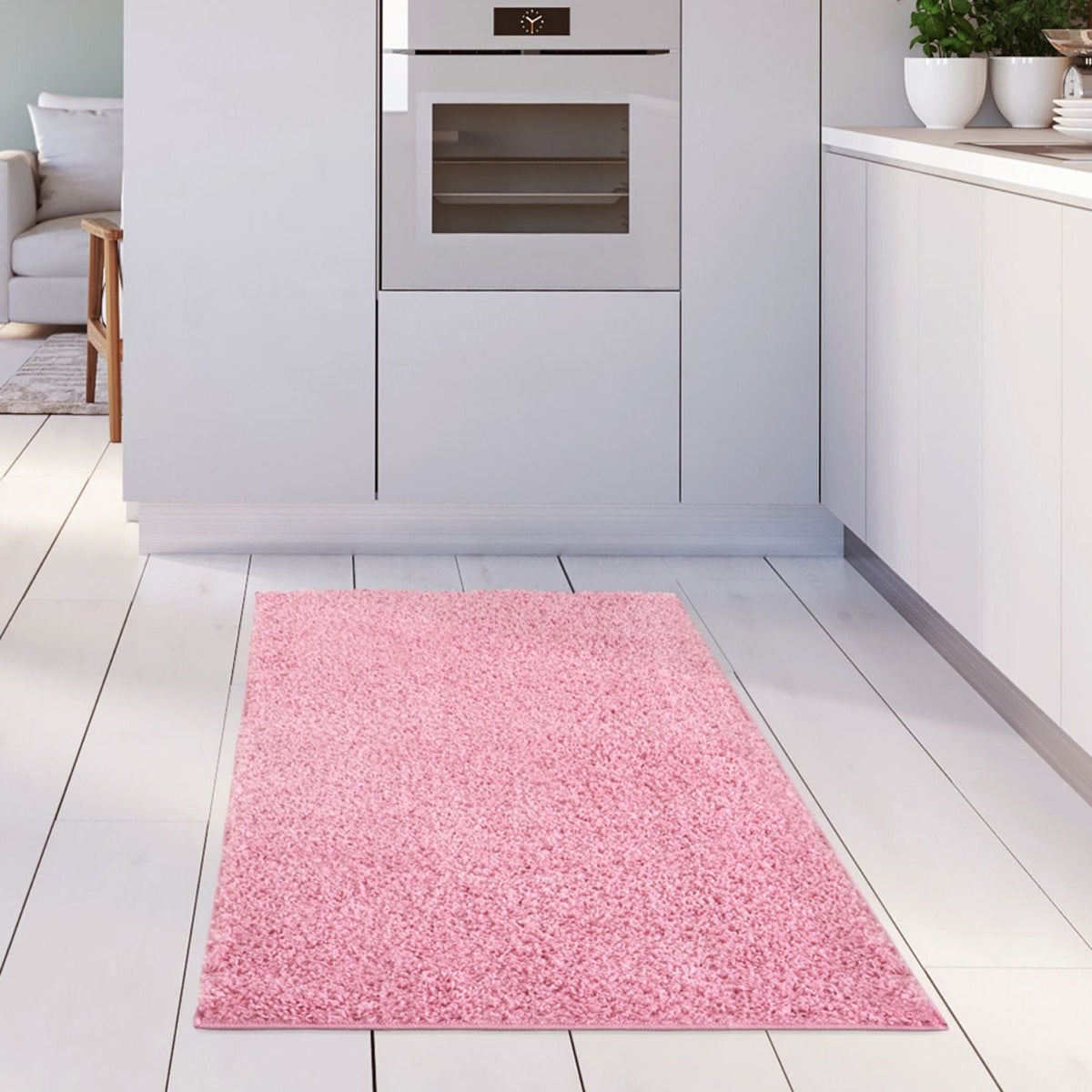 Myshaggy Solid Pink Rug