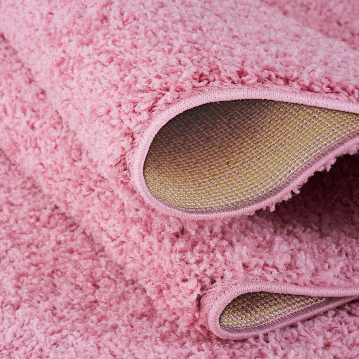 Myshaggy Solid Pink Rug