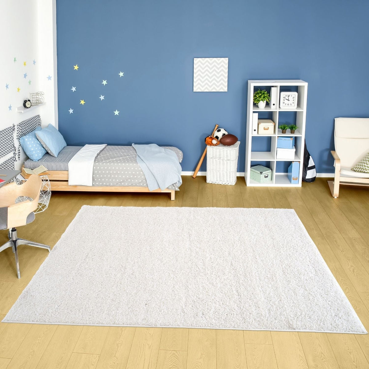 Myshaggy Solid White Rug