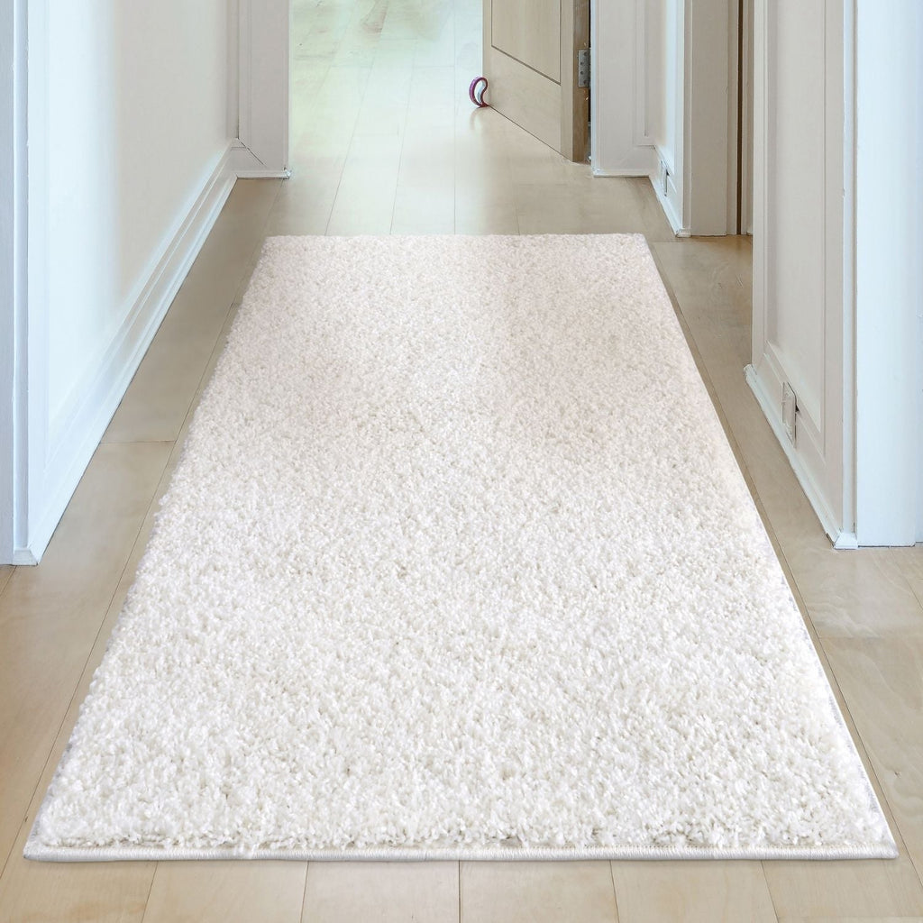 White Rug Line Myshaggy Solid White Rug – MOOAZAA