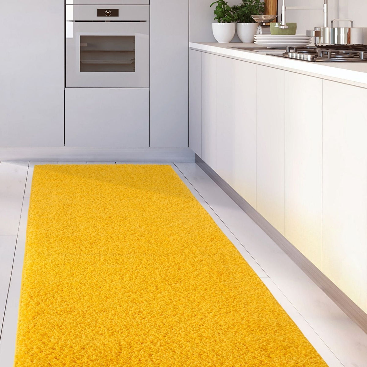 Myshaggy Solid Yellow Rug