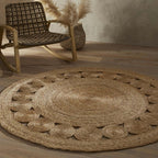 Nova Natural Circle Rug – Handwoven Round Jute Rug