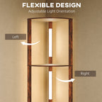 HOMCOM Three-Tier Corner Floor Lamp