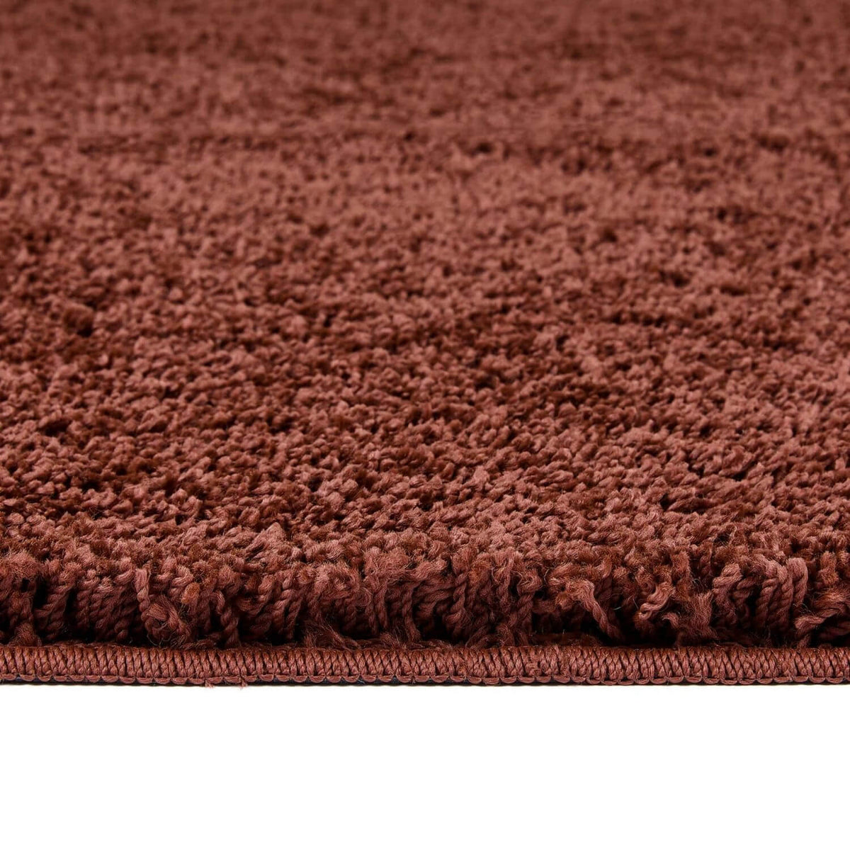 Washable Ox Red Shaggy Rug
