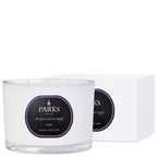 Parks London aromatherapy candle with packaging on a white background