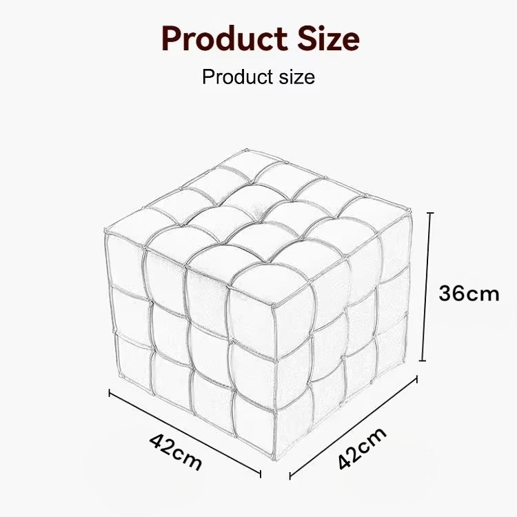Measurement chart of a cube-shaped product with dimensions 42cm x 42cm x 36cm.
