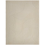HOMCOM Modern Geometric Rug, Thick Plush, Non-Slip, 160 x 120 cm – Cream, Living Room/Bedroom/Office