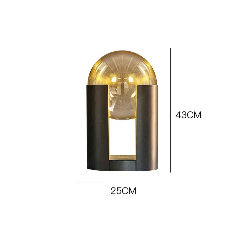 Wall-mounted outdoor light fixture with dimensions on a white background