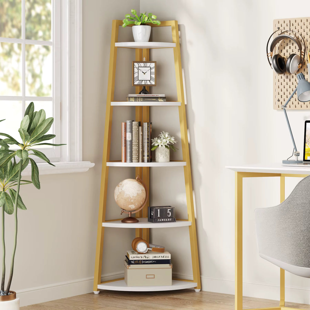 The JC Wood Bookshelf Corner Rack