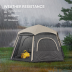 Outsunny Instant Camping Tent, 4 Person Easy Setup Dome Tent