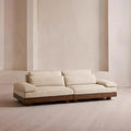 Wabi Sandy Wind Living Room Solid Wood Fabric Sofa