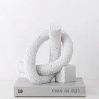 Arlo Japandi Minimalist Resin Ornament – Neutral Tone Modern Knot Sculpture