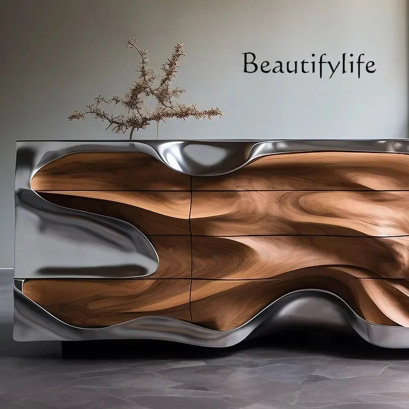 YModern minimalist design light luxury artist home dining room side cabinet living room furniture