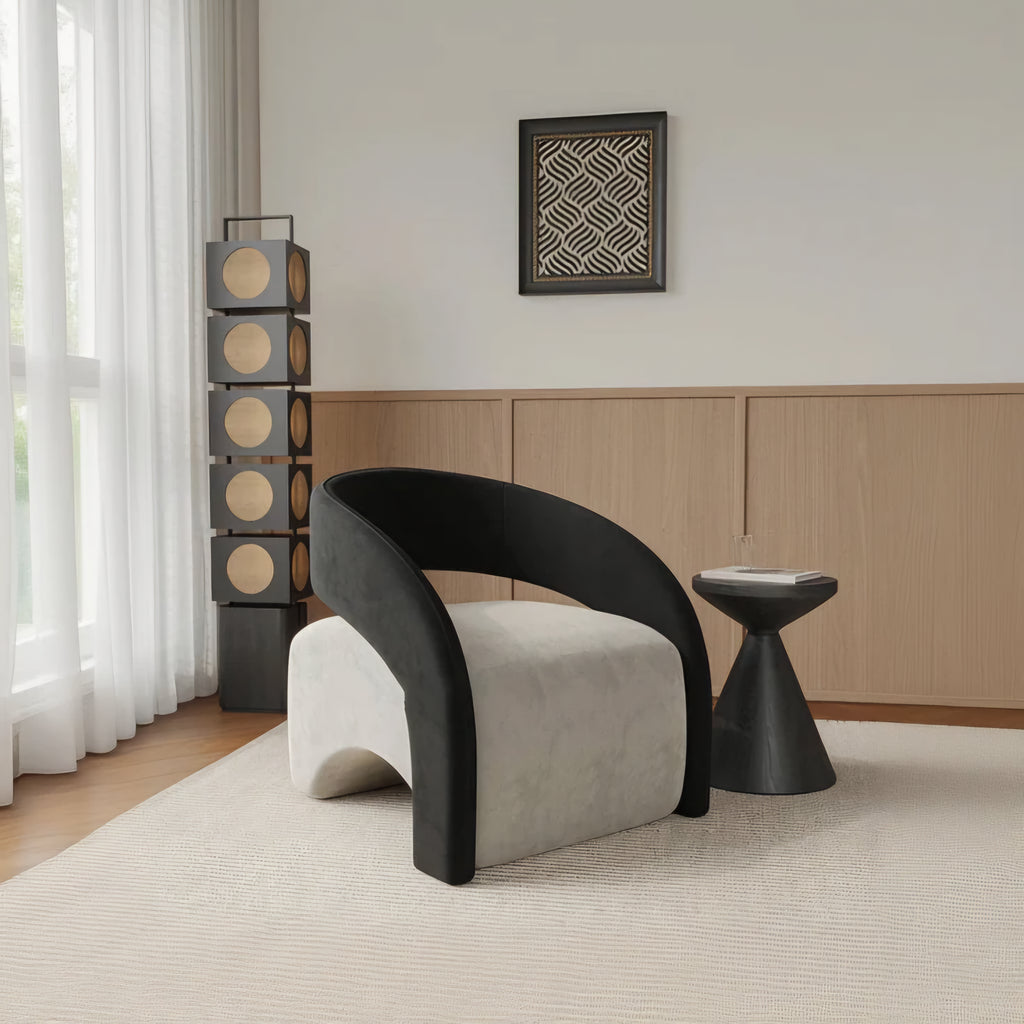 Lazy Sofa Leisure Chair | Modern Frosted Velvet Lounge Chair