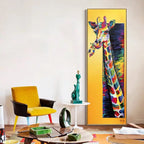 Modern Colourful Giraffe Wall Poster