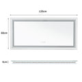 Measurement chart of a rectangular Mirror object with dimensions 120cm x 60cm x 4cm on a white background.