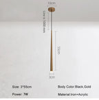 Sleek Drop Pendant Light - LED Integrated Adjustable Height Warm Light