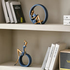 Modern Resin Reading Girl Sculpture