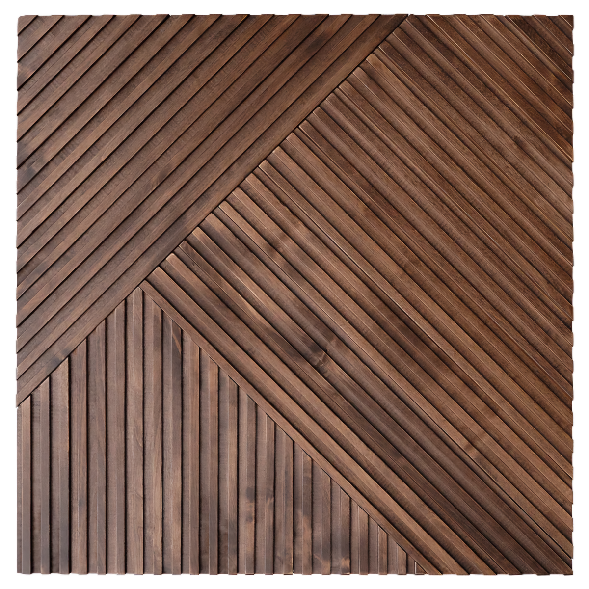 Wooden floor tile with a herringbone pattern on a white background