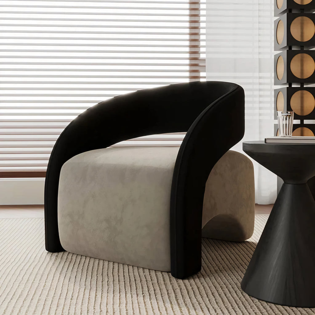 Lazy Sofa Leisure Chair | Modern Frosted Velvet Lounge Chair