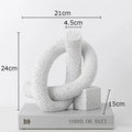 Arlo Japandi Minimalist Resin Ornament – Neutral Tone Modern Knot Sculpture