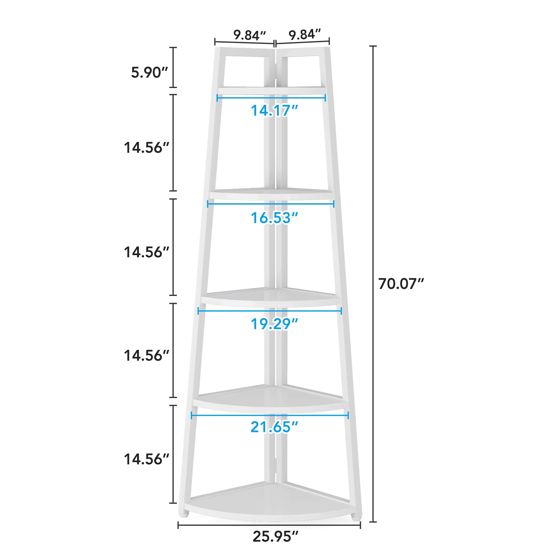 The JC Wood Bookshelf Corner Rack