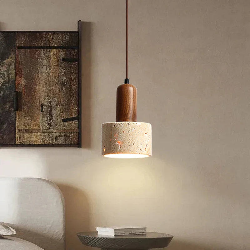 Travertine Pendant Light Beige Brown Kitchen Island Ceiling Light