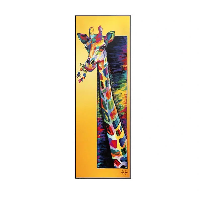 Modern Colourful Giraffe Wall Poster