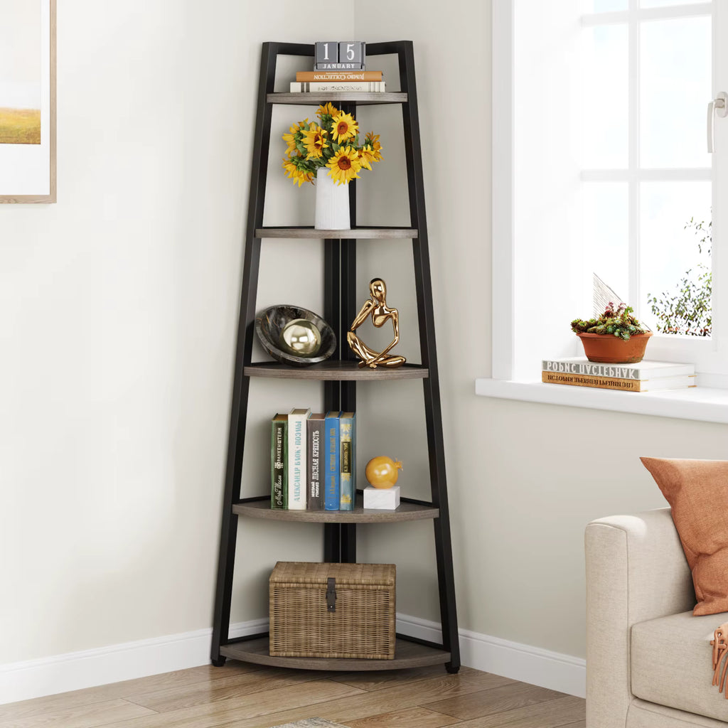 The JC Wood Bookshelf Corner Rack