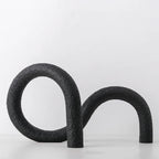 Arlo Japandi Minimalist Resin Ornament – Neutral Tone Modern Knot Sculpture
