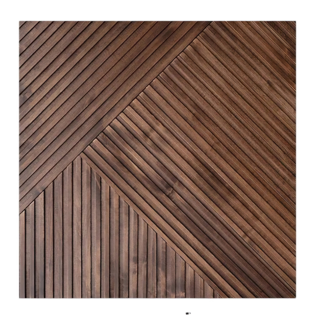 Wooden panel with a herringbone pattern