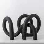 Arlo Japandi Minimalist Resin Ornament – Neutral Tone Modern Knot Sculpture