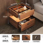 X Fingerprint Lock USB Induction Lamp Nightstands Room Storage Drawers Bedsides Table Luxury Side Mesa De Noche Bedroom Furnitur