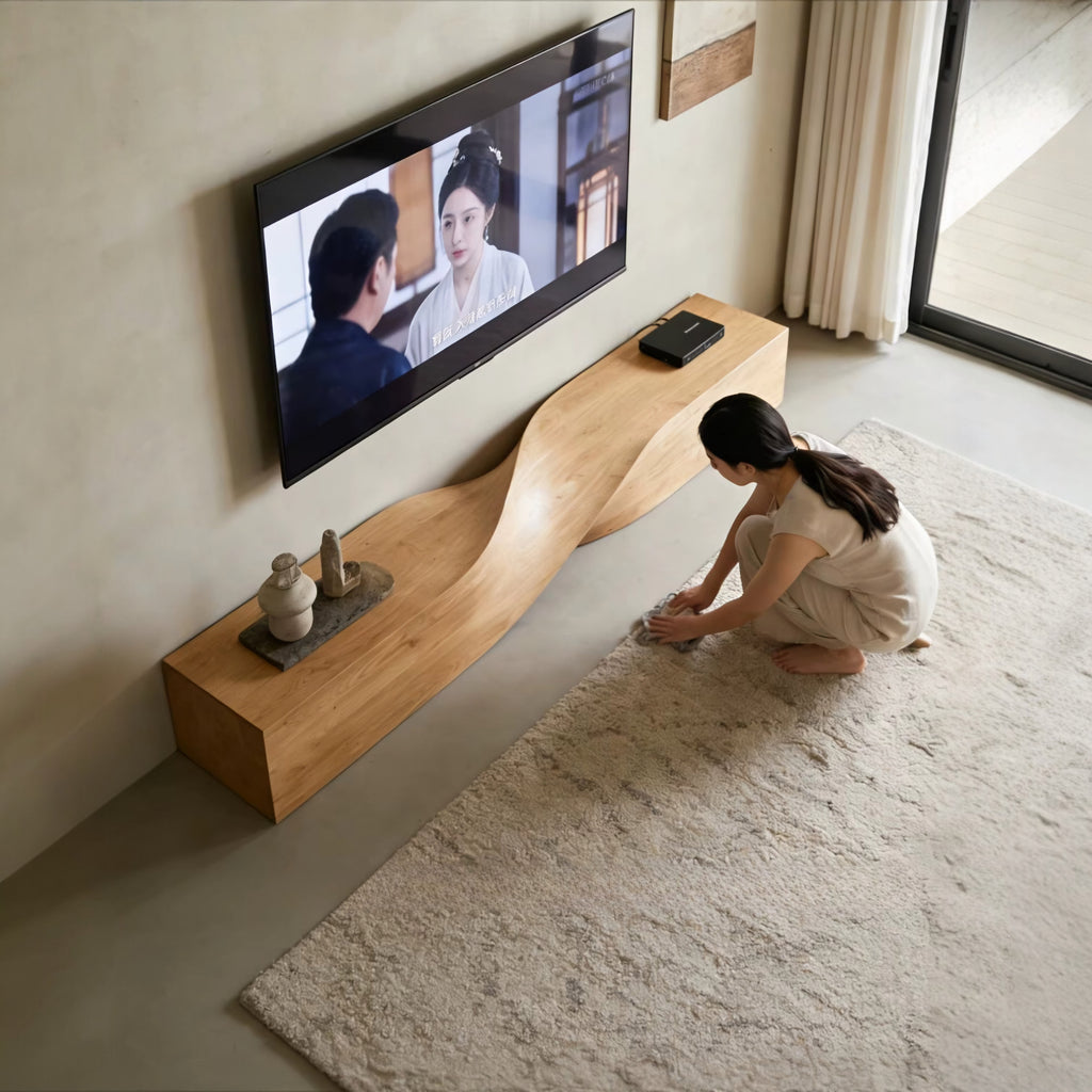 Solid Wood Bench | Wabi-Sabi Pine Wood Entryway & Dining Bench