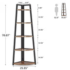 The JC Wood Bookshelf Corner Rack