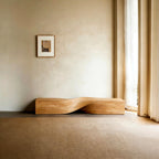 Solid Wood Bench | Wabi-Sabi Pine Wood Entryway & Dining Bench