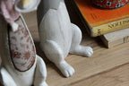Country Rabbit Couple Ornaments – Hand-Painted Resin Figures