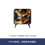 Kh Retro Italian pure solid wood design furniture, entrance cabinet, villa living room decoration cabinet, bedroom storage cabin