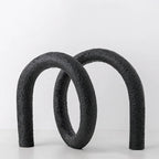 Arlo Japandi Minimalist Resin Ornament – Neutral Tone Modern Knot Sculpture