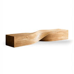 Solid Wood Bench | Wabi-Sabi Pine Wood Entryway & Dining Bench