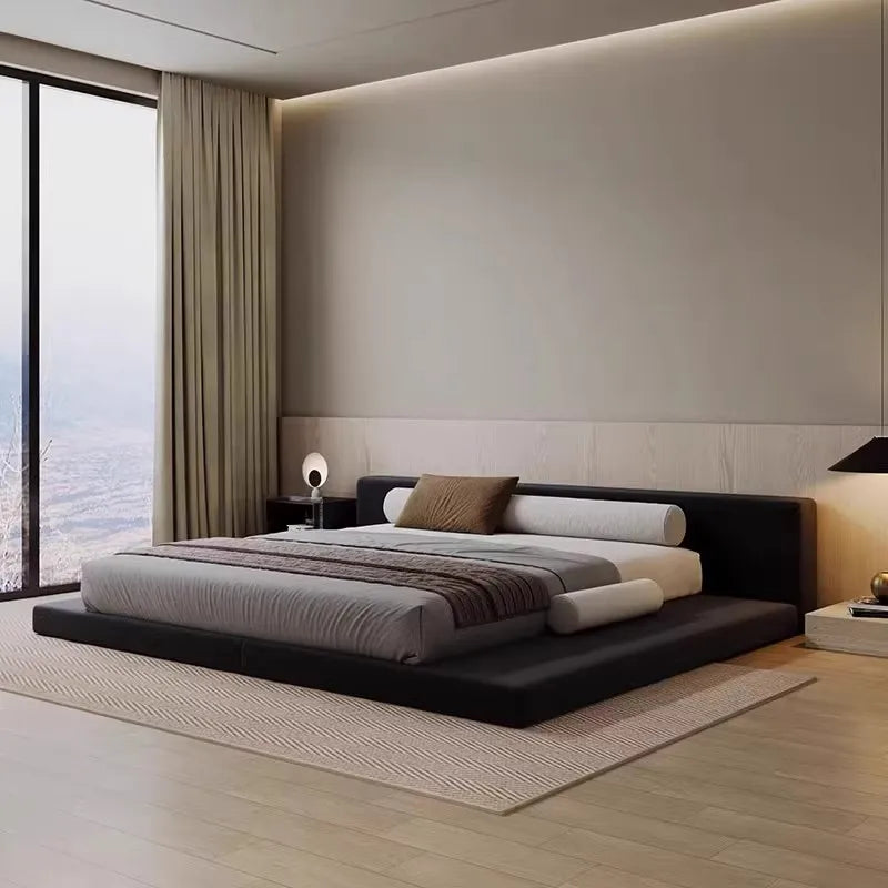 Aesthetics Apartment Bed Tatami Modern Fashionable European Quality Bed Minimalist Design King Size Muebles Nordic Furniture