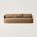 Beige sofa on a white background