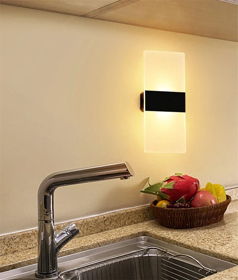 Touch Sensor LED Wall Light – USB Rechargeable Acrylic Sconce