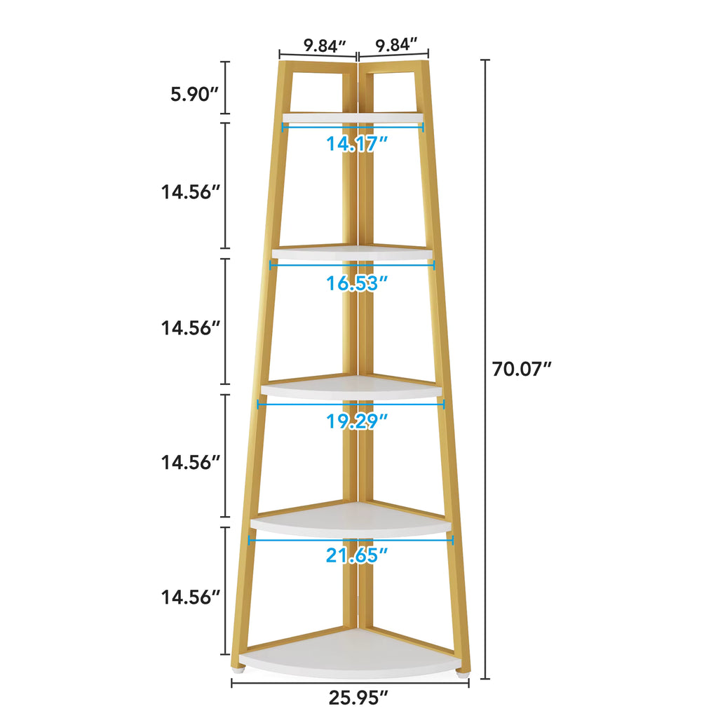 The JC Wood Bookshelf Corner Rack