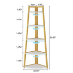 The JC Wood Bookshelf Corner Rack