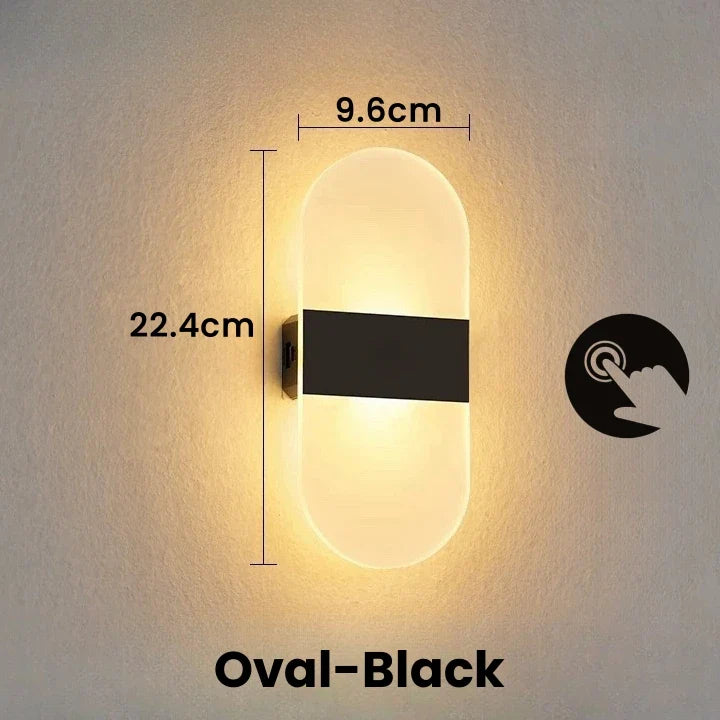 Touch Sensor LED Wall Light – USB Rechargeable Acrylic Sconce