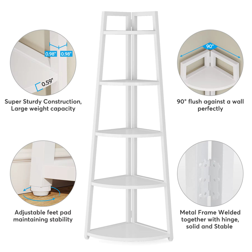 The JC Wood Bookshelf Corner Rack