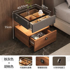 X Fingerprint Lock USB Induction Lamp Nightstands Room Storage Drawers Bedsides Table Luxury Side Mesa De Noche Bedroom Furnitur