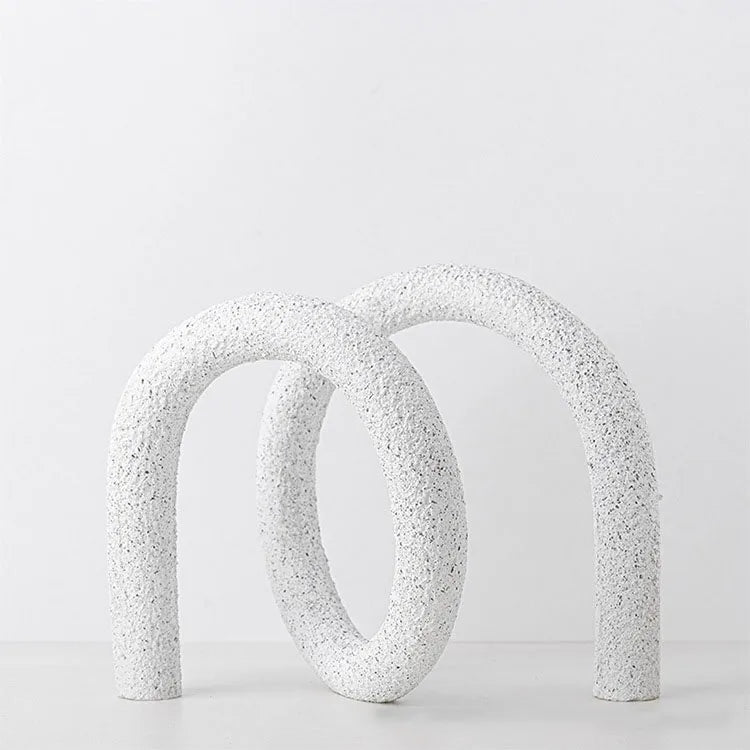 Arlo Japandi Minimalist Resin Ornament – Neutral Tone Modern Knot Sculpture